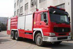 重汽豪濼雙橋干粉消防車